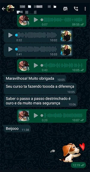 Depoimento de aluna